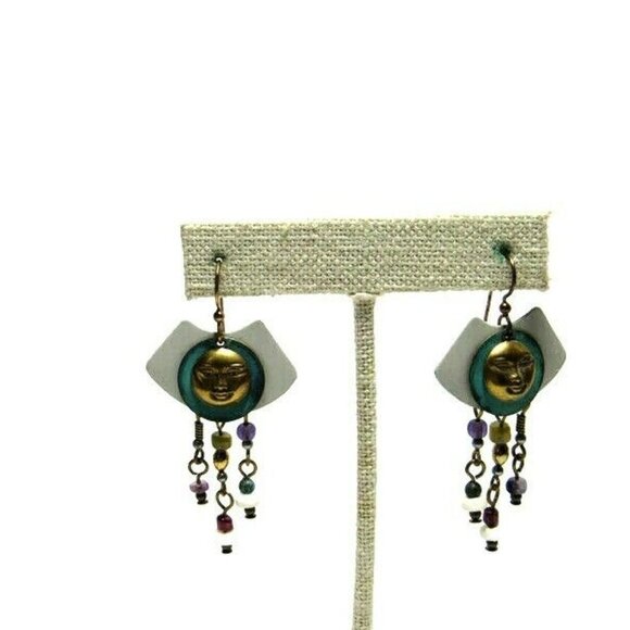 Pierced Earrings Boho Hippie Dangle Drop Celestial - Picture 1 of 4